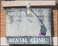 Northern Dispensary dental clinic sign.