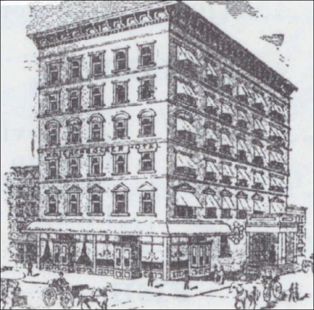 The Keller Hotel in 1900.