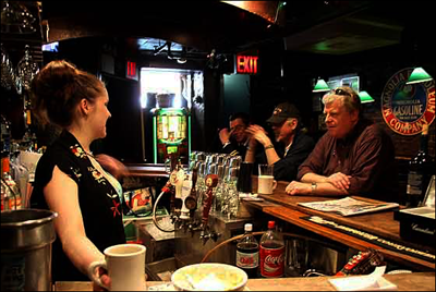 The bar at W.M. Tweed's.